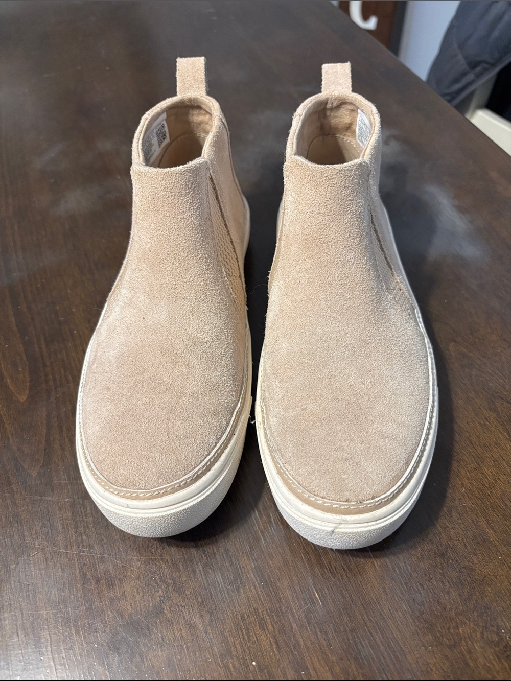 Toms Beige Suede Slip-On Chelsea Loafers